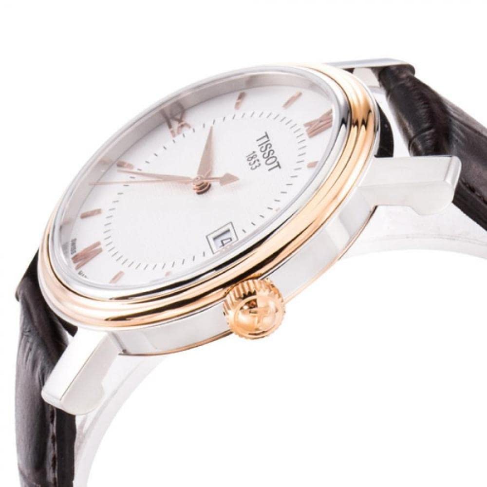 Tissot Bridgeport Lady Silver Dial Brown Leather Strap Watch For Women - T097.010.26.118.00 Watches Tissot   