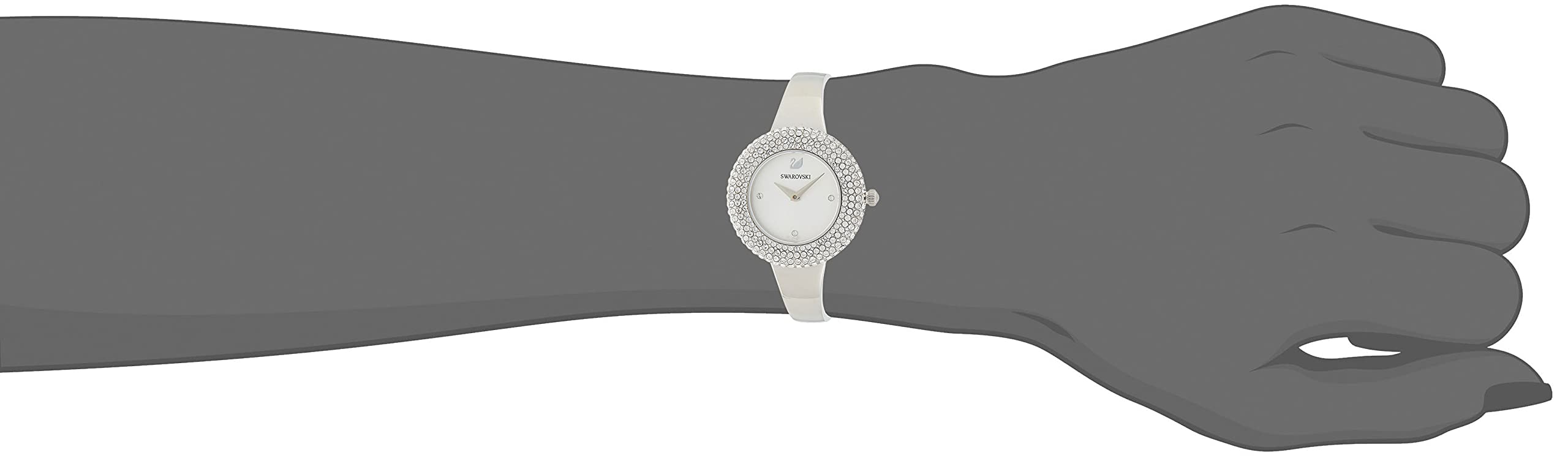 Swarovski Crystal Rose Silver Dial Silver Steel Strap Watch for Women - 5483853 Watches Swarovski   