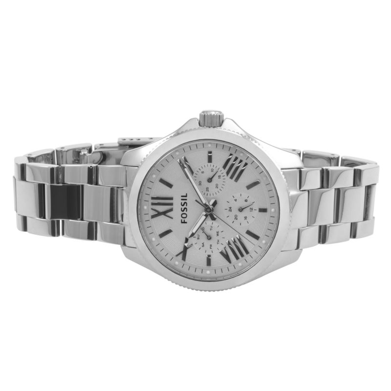 Fossil Cecile Multifunction Silver Dial Silver Steel Strap Watch for Women - AM4509 Watches Fossil   