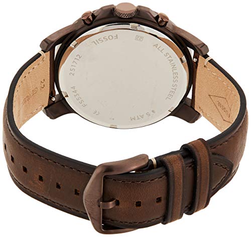 Fossil Grant Chronograph White Dial Brown Leather Strap Watch for Men - FS5344 Watches Fossil   