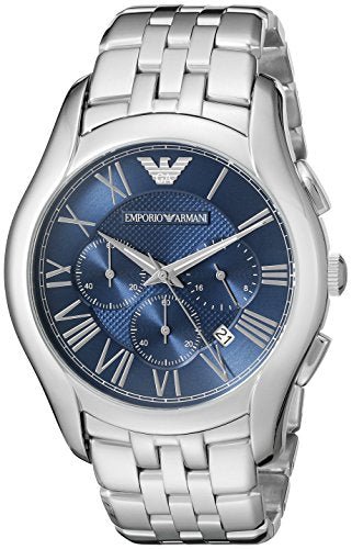 Emporio Armani Classic Navy Blue Dial Stainless Steel Watch For Men - AR1787 Watches Emporio Armani   