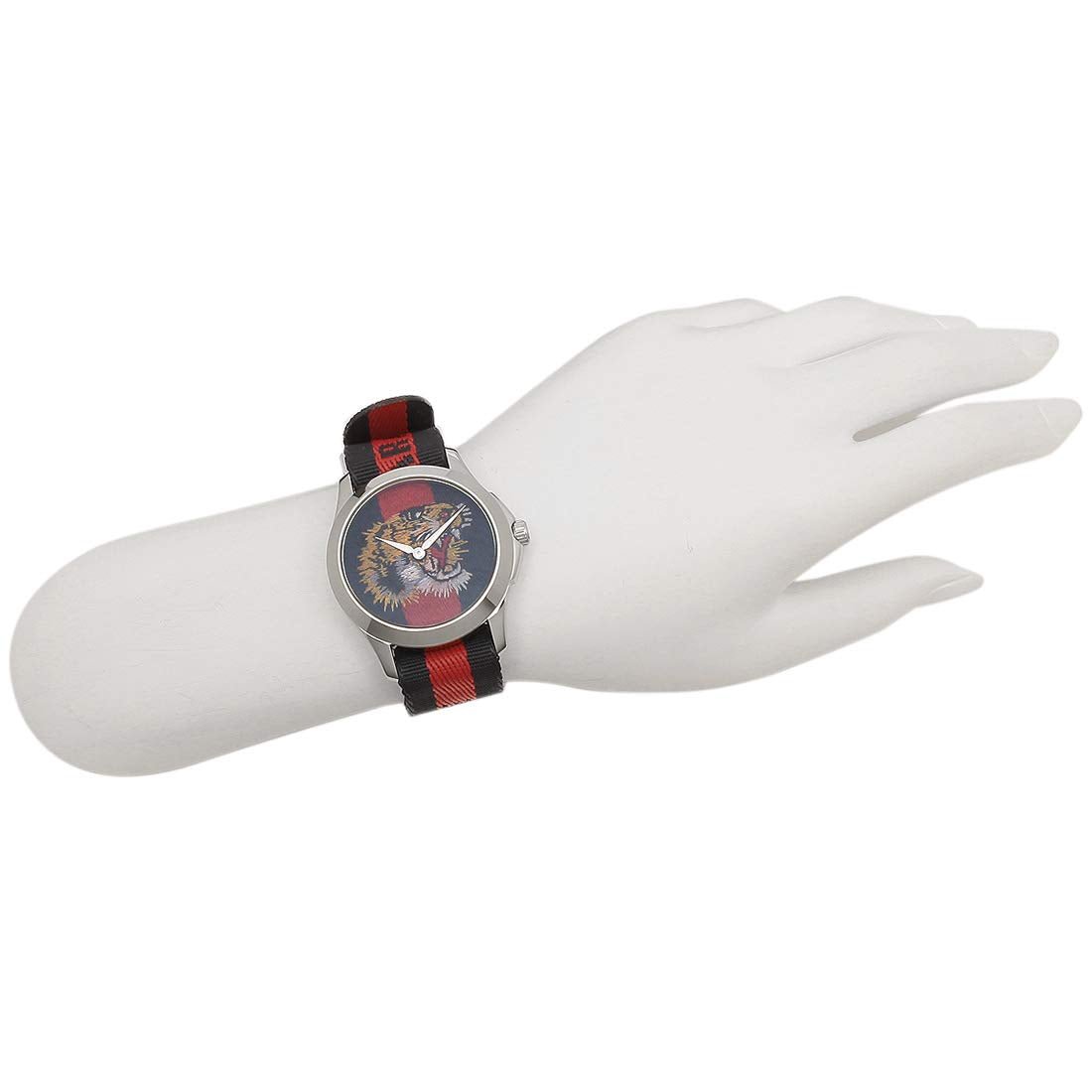 Gucci G Timless Le Marche Des Merveilles Blue & Red Dial Blue & Red Nylon Strap Unisex Watch  - YA126495 Watches Gucci   