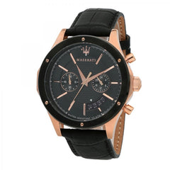 Maserati Circuito 44mm Black Dial Leather Strap Watch For Men - R8871627001 Watches Maserati   