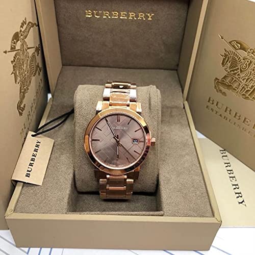 Burberry The City Light Brown Dial Rose Gold Stainless Steel Strap Watch for Women - BU9005 Watches Burberry   