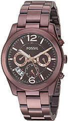 Fossil Perfect Boyfriend Multifunction Maroon Dial Maroon Steel Strap Watch for Women - ES4110 Watches Fossil   