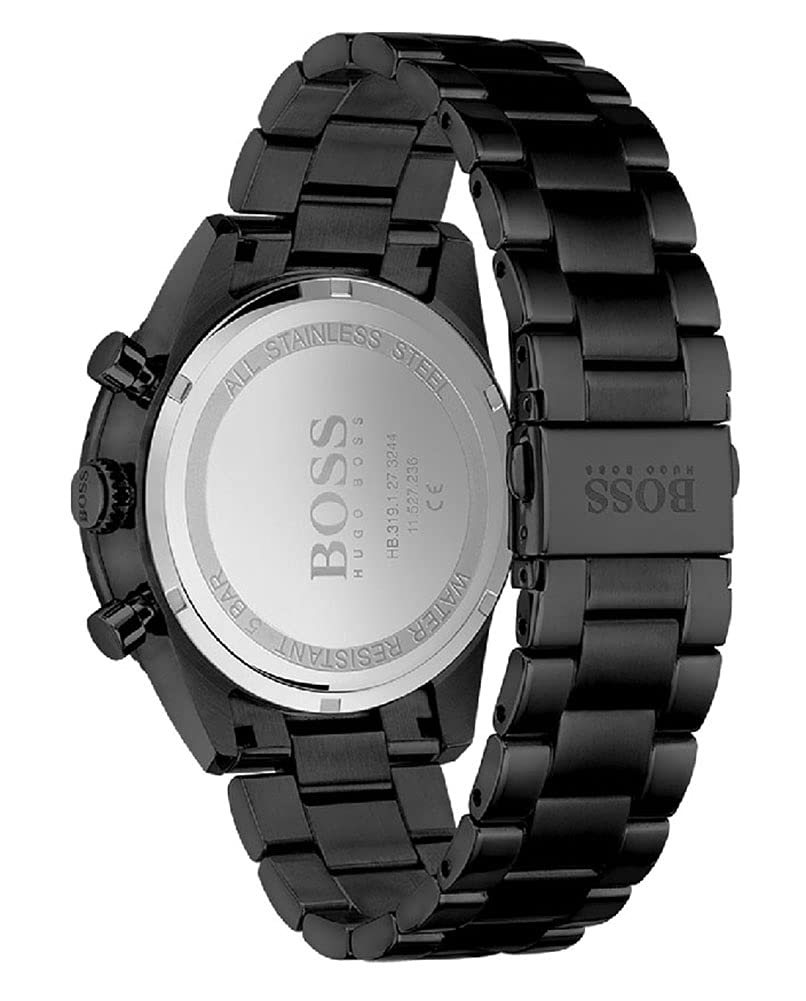 Hugo Boss Pilot Edition Black Dial Black Steel Strap Watch for Men - 1513854 Watches Hugo Boss   