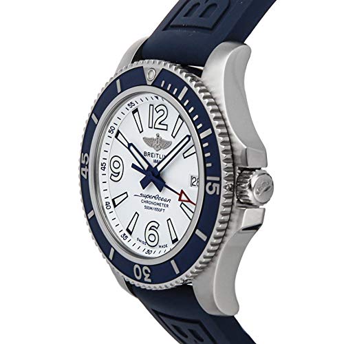 Breitling Superocean II Automatic 42mm White Dial Blue Rubber Strap Watch for Men - A17366D81A1S2 Watches Breitling   