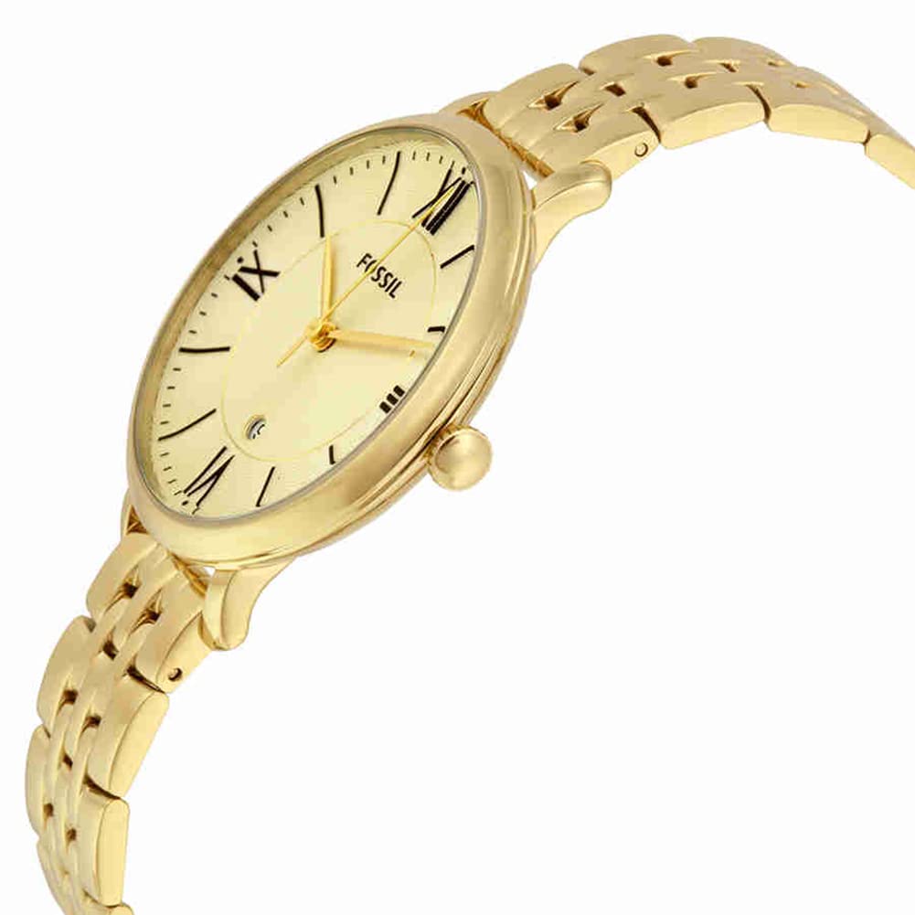 Fossil Jacqueline White Dial Gold Steel Strap Watch for Women - ES3434 Watches Fossil   