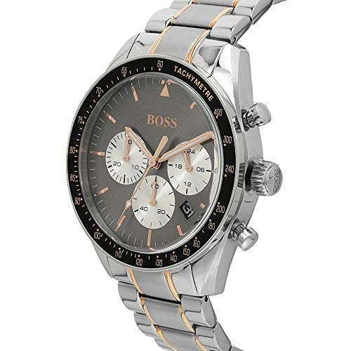 Hugo Boss Trophy Chronograph Grey Dial Silver Steel Strap Watch for Men - 1513634 Watches Hugo Boss   