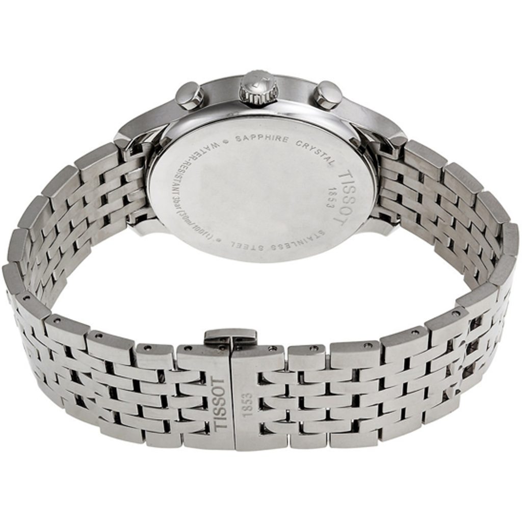 Tissot T Classic Tradition Chronograph Black Dial Silver Mesh Bracelet Watch For Men - T063.617.11.067.00 Watches Tissot   