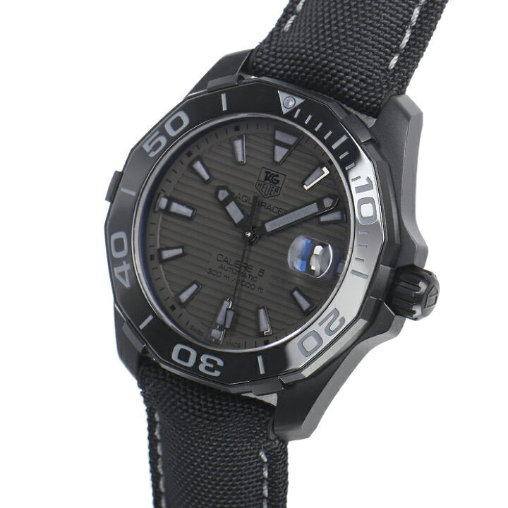 Tag Heuer Aquaracer 300 Swiss Limited Edition Black Dial Black Nylon Strap Watch for Men - WAY218B.FC6364 Watches Tag Heuer   