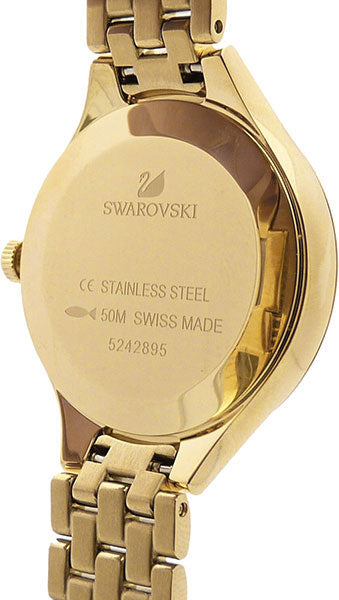 Swarovski Lovely Crystals White Dial Gold Steel Strap Watch for Women - 5242895 Watches Swarovski   