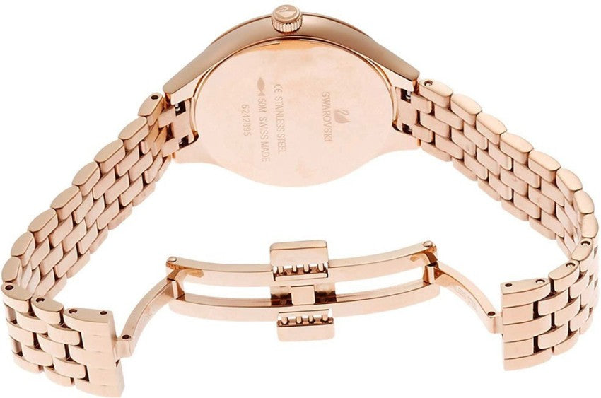 Swarovski Lovely Crystals Mother of Pearl Dial Rose Gold Steel Strap Watch for Women - 5261496 Watches Swarovski   