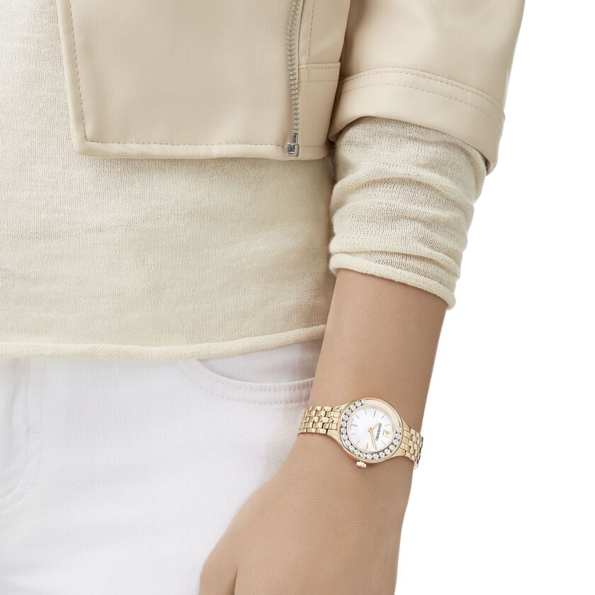 Swarovski Lovely Crystals Mother of Pearl Dial Rose Gold Steel Strap Watch for Women - 5261496 Watches Swarovski   