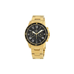 Fossil Inscription Automatic Black Dial Gold Steel Strap Watch for Men - FS5267 Watches Fossil   