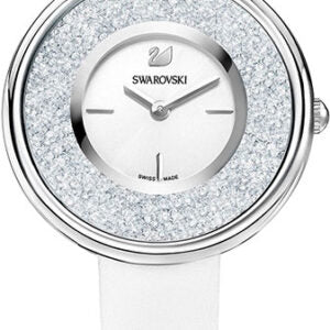 Swarovski Crystalline Pure White Dial White Leather Strap Watch for Women - 5275046 Watches Swarovski   