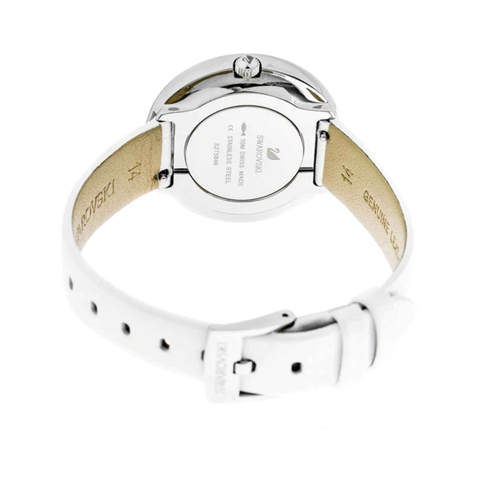 Swarovski Crystalline Pure White Dial White Leather Strap Watch for Women - 5275046 Watches Swarovski   