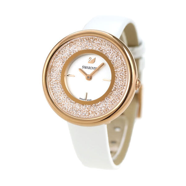 Swarovski Crystalline Pure White Dial White Leather Strap Watch for Women - 5376083 Watches Swarovski   