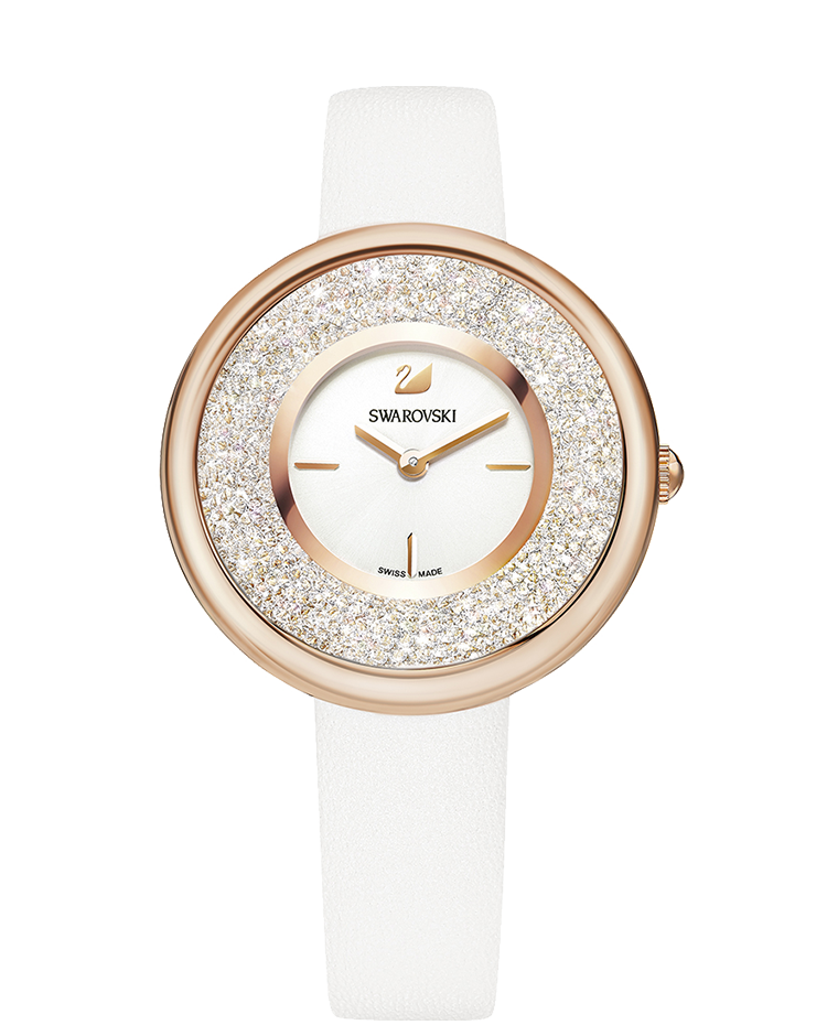 Swarovski Crystalline Pure White Dial White Leather Strap Watch for Women - 5376083 Watches Swarovski   