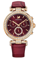 Swarovski Era Journey Red Dial Red Leather Strap Watch for Women - 5416701 Watches Swarovski   