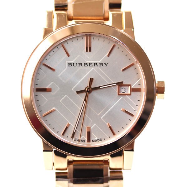 Burberry The City White Dial Rose Gold Stainless Steel Strap Watch for Women - BU9004 Watches Burberry   