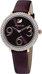 Swarovski Crystal Frost Red Dial Red Leather Strap Watch for Women - 5484064 Watches Swarovski   