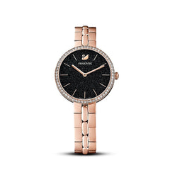 Swarovski Cosmopolitan Black Dial Rose Gold Steel Strap Watch for Women - 5517797 Watches Swarovski   