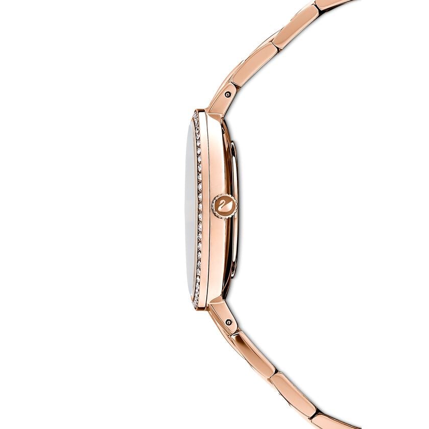 Swarovski Cosmopolitan Diamond Powder Gold Dial Rose Gold Steel Strap Watch for Women - 5517800 Watches Swarovski   