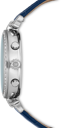 Swarovski Era Journey Blue Dial Blue Leather Strap Watch for Women - 5479239 Watches Swarovski   