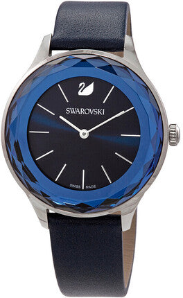 Swarovski Octea Nova Blue Dial Blue Leather Strap Watch for Women - 5295349 Watches Swarovski   
