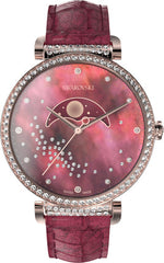 Swarovski Passage Moon Phase Red Dial Red Leather Strap Watch for Women - 5613323 Watches Swarovski   