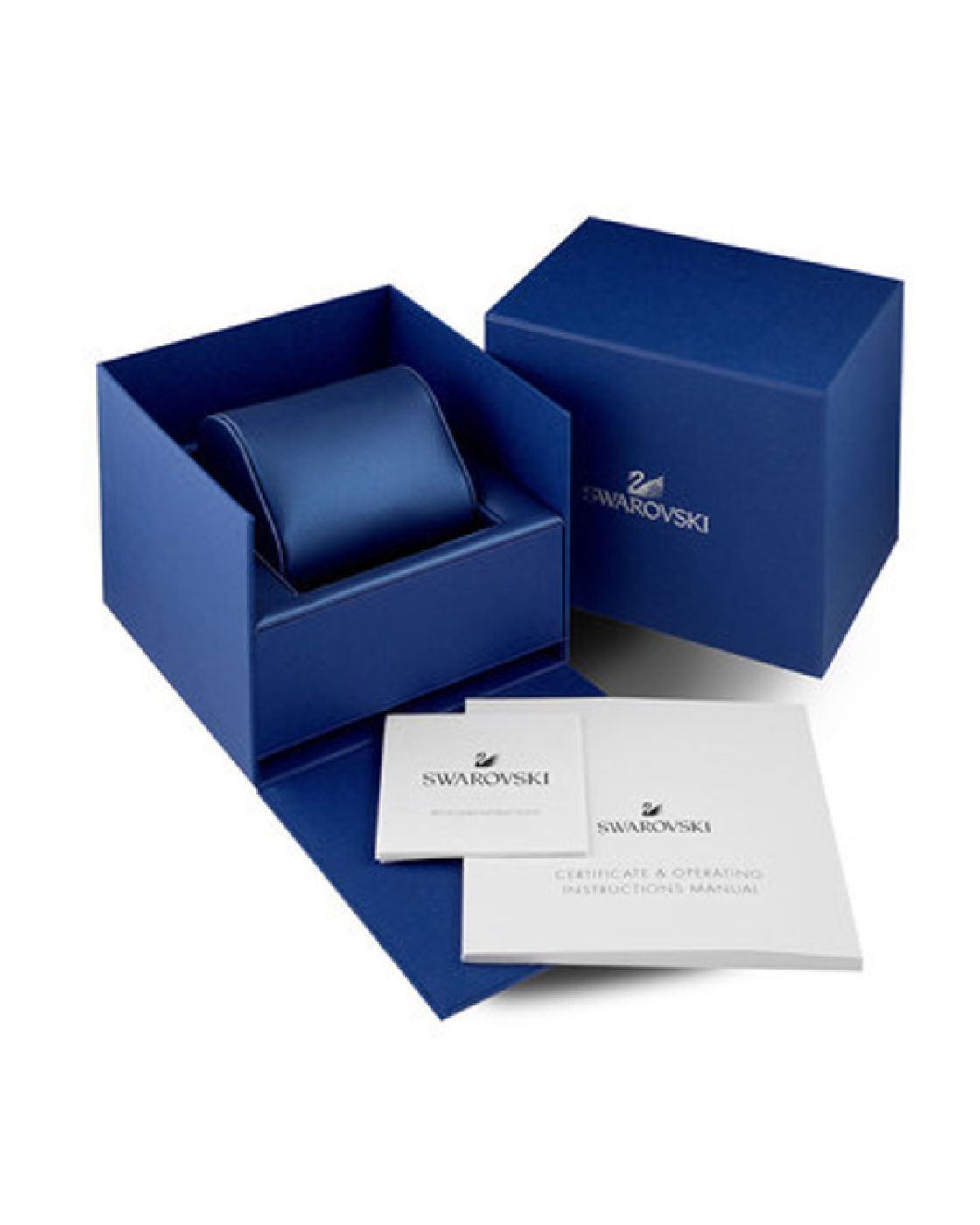 Swarovski Passage Chrono Crystal Blue Dial Blue Leather Strap Watch for Women - 5580342 Watches Swarovski   
