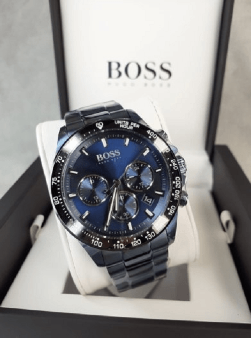 Hugo Boss Hero Sport Lux Blue Dial Blue Steel Strap Watch for Men - 1513758 Watches Hugo Boss   