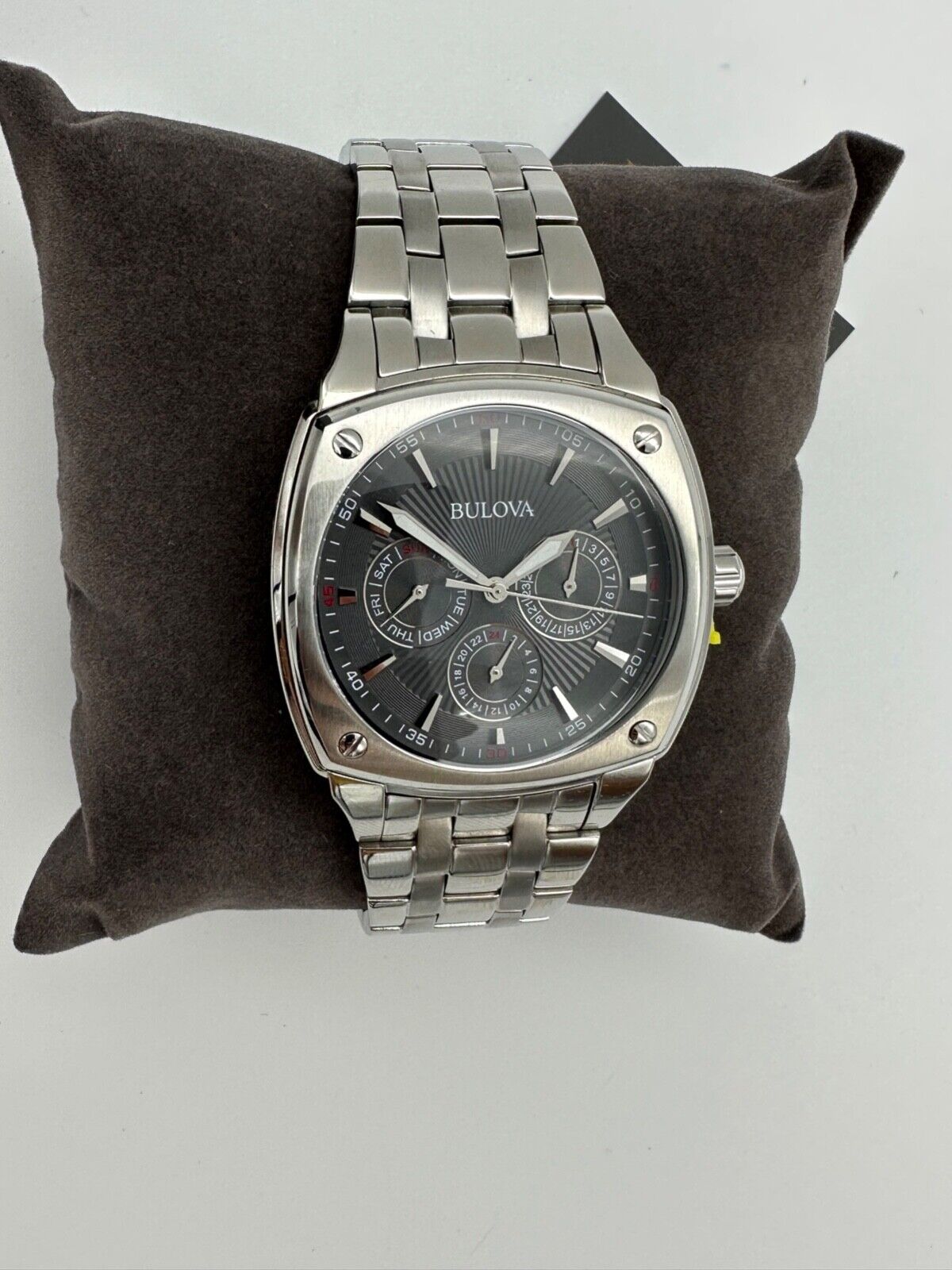 Bulova Classic Collection Multifunction Grey Dial Silver Steel Strap Watch for Men - 96C148 Watches Bulova   