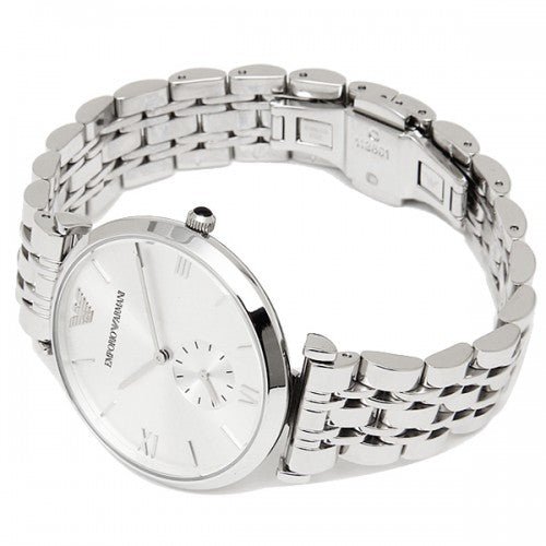 Emporio Armani Classic Silver Dial Stainless Steel Watch For Men - AR1819 Watches Emporio Armani   