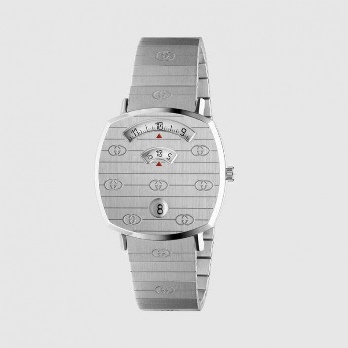 Gucci Grip Silver Dial Silver Steel Strap Watch For Women - YA157410 Watches Gucci   