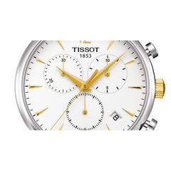 Tissot T Classic Tradition Chronograph White Dial Two Tone Mesh Bracelet Watch For Men - T063.617.22.037.00 Watches Tissot   