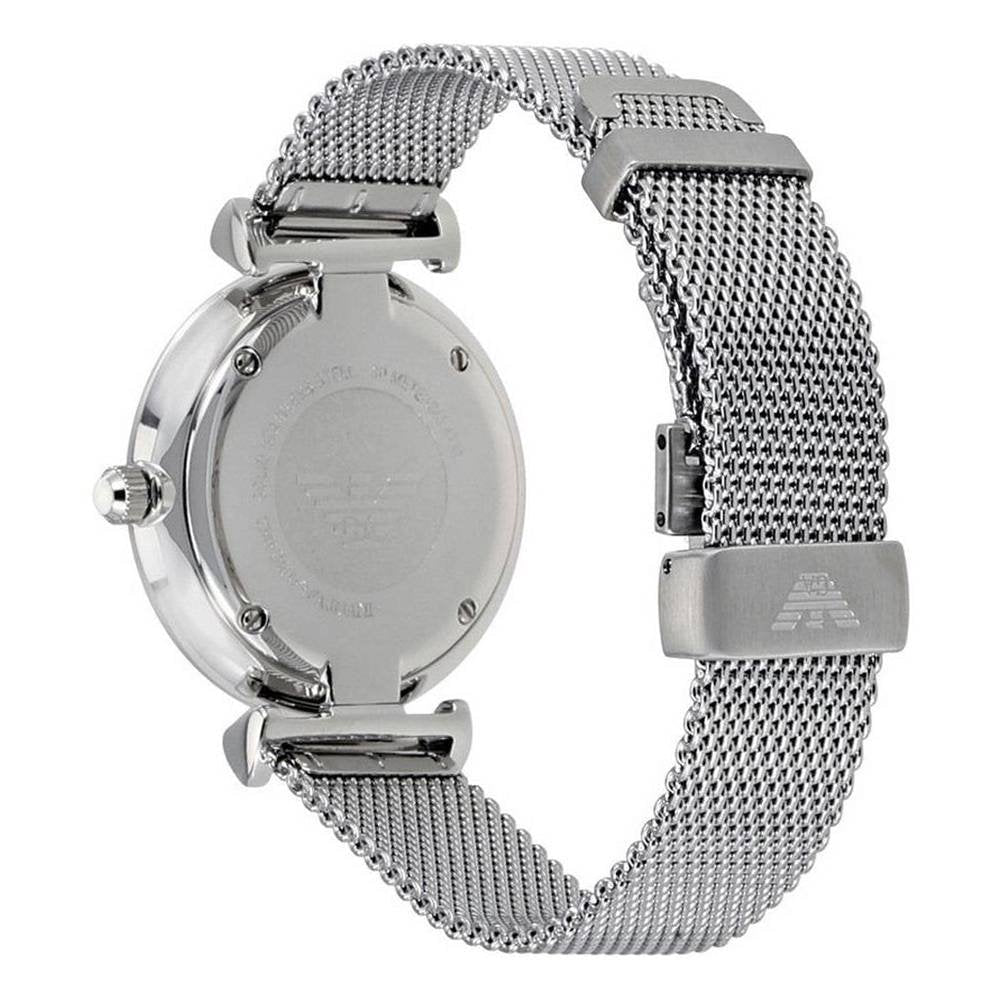 Emporio Armani Gianni T Bar Mother of Pearl Dial Stainless Steel Strap Watch For Women - AR1955 Watches Emporio Armani   