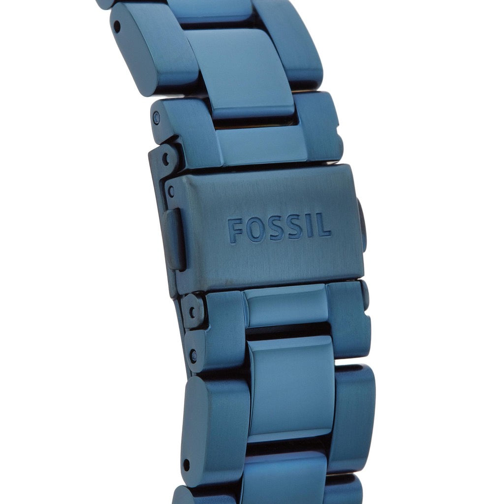 Fossil Perfect Boyfriend Multifunction Blue Dial Blue Steel Strap Watch for Women - ES4093 Watches Fossil   