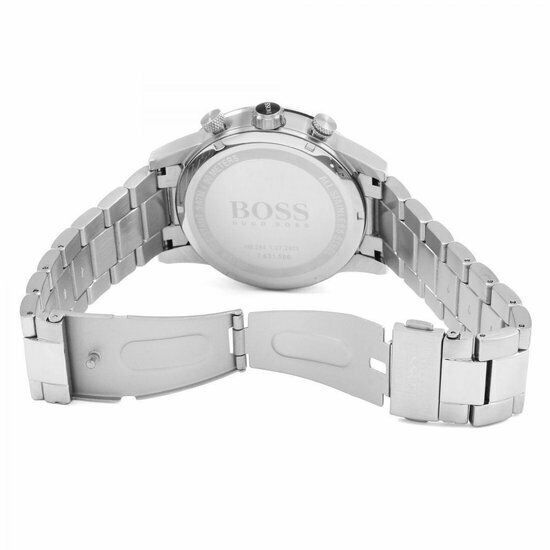 Hugo Boss Rafale Competitive Sport Silver Dial Silver Steel Strap Watch for Men - 1513511 Watches Hugo Boss   