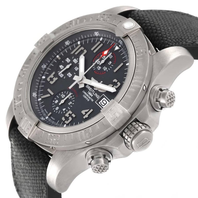 Breitling Avenger Bandit 45mm Anthracite Dial Black Nylon Strap Watch for Men - E13383101M1W1 Watches Breitling   