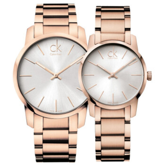 Calvin Klein City White Dial Rose Gold Steel Strap Watch for Men - K2G21646 Watches Calvin Klein   