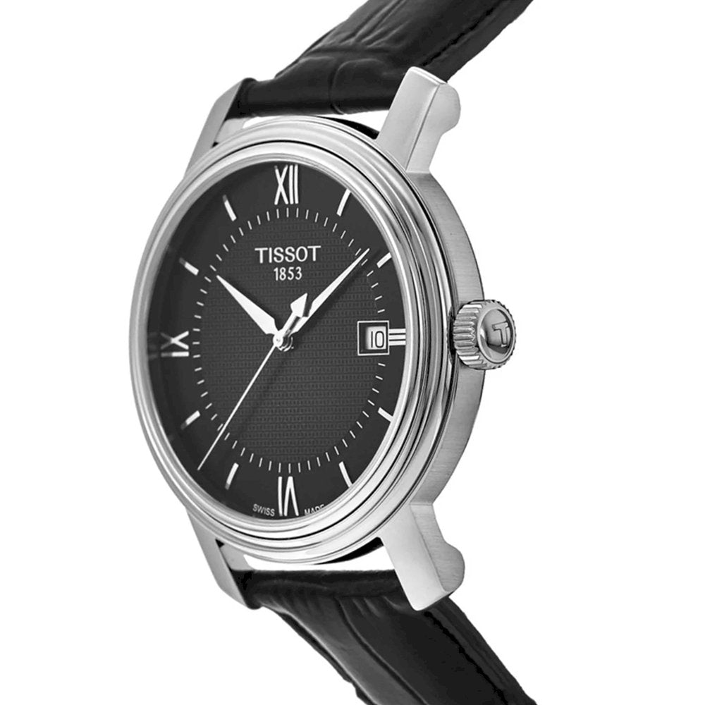 Tissot T Classic Bridgeport Black Dial Leather Strap Watch For Men - T097.410.16.058.00 Watches Tissot   