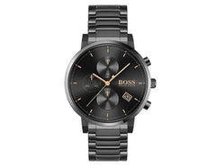 Hugo Boss Integrity Black Dial Black Steel Strap Watch for Men - 1513780 Watches Hugo Boss   