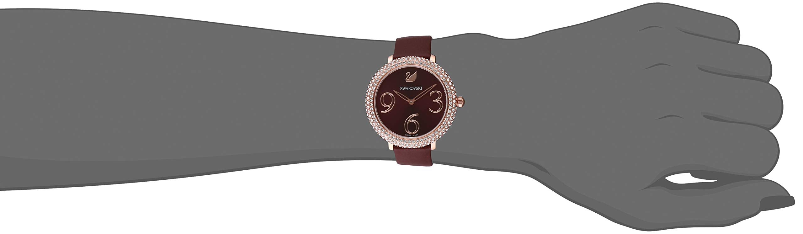 Swarovski Crystal Frost Red Dial Red Leather Strap Watch for Women - 5484064 Watches Swarovski   