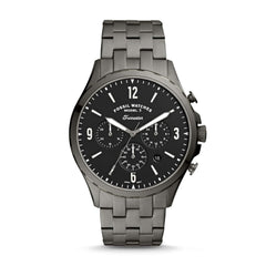 Fossil Forrester Chronograph Black Dial Grey Steel Strap Watch for Men - FS5606 Watches Fossil   