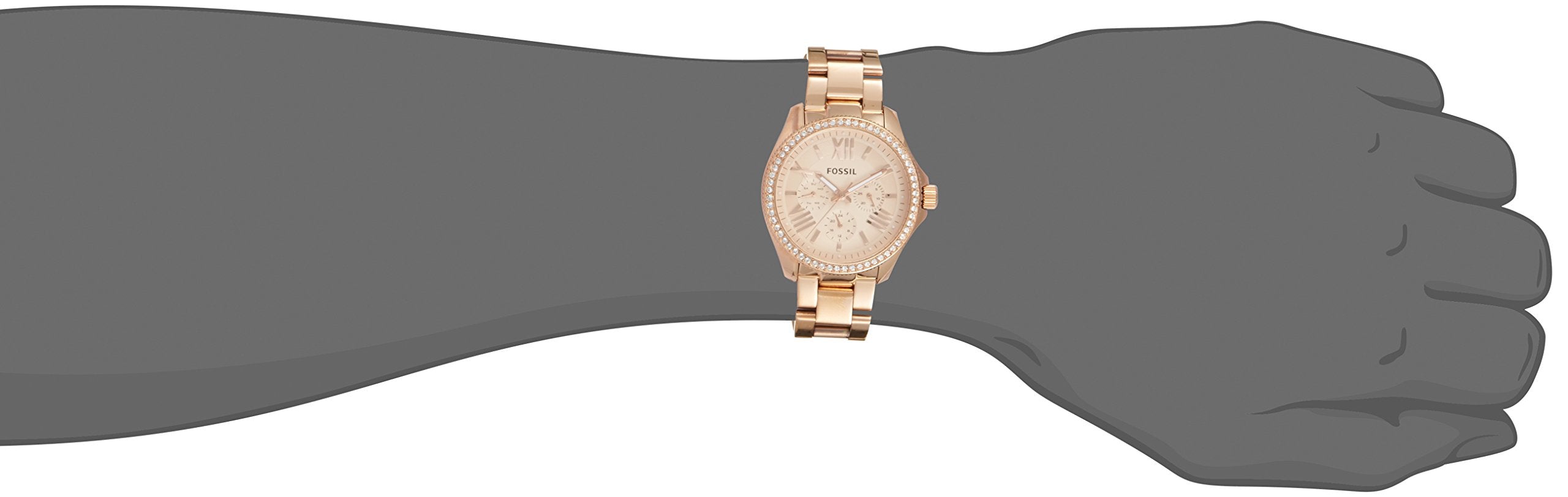 Fossil Cecile Rose Gold Dial Rose Gold Steel Strap Watch for Women - AM4483 Watches Fossil   