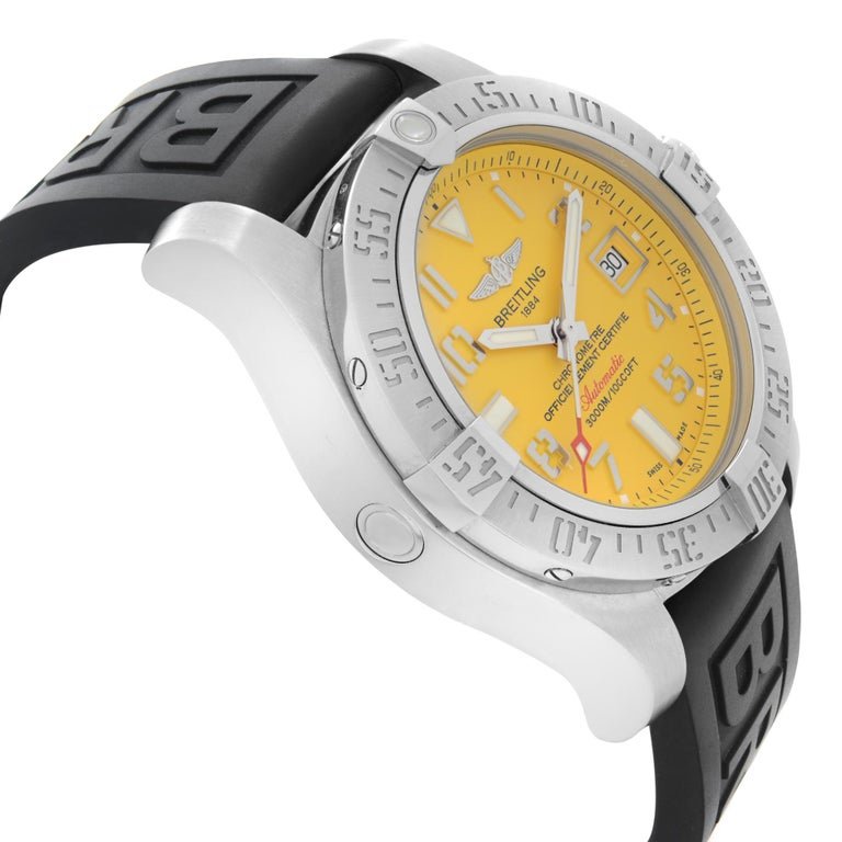 Breitling Avenger II Seawolf Yellow Dial Mens Watch - A1733110/I519/153S Watches Breitling   