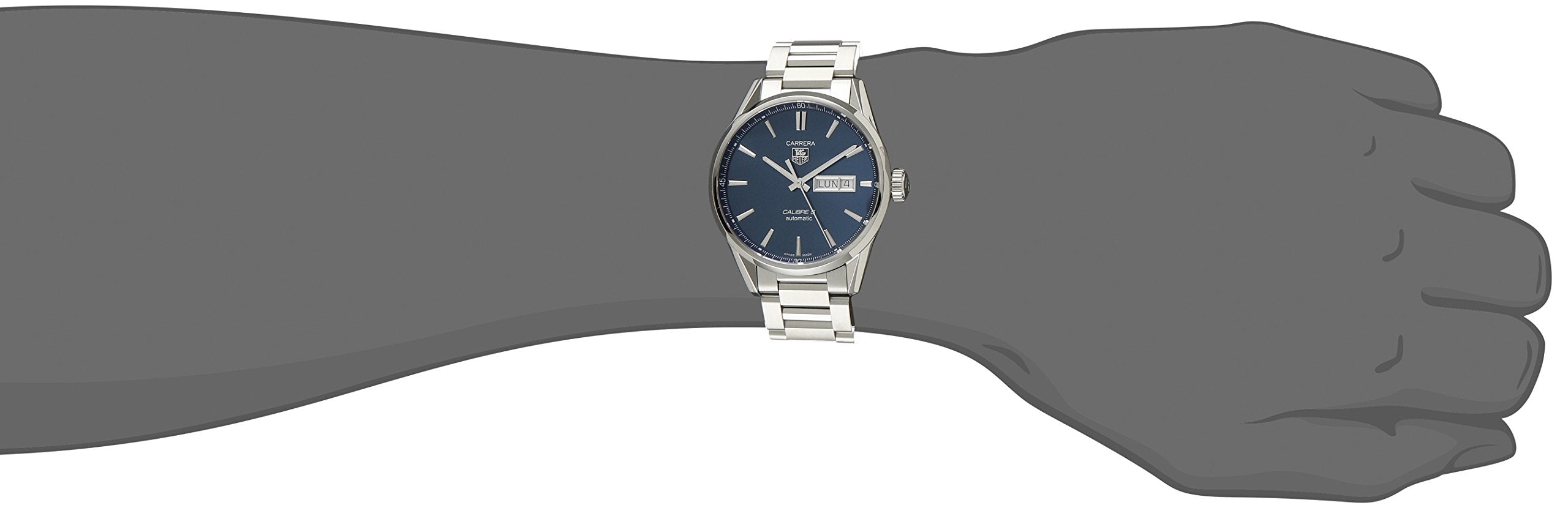 Tag Heuer Carrera Automatic 41mm Blue Dial Silver Steel Strap Watch for Men - WAR201E.BA0723 Watches Tag Heuer   