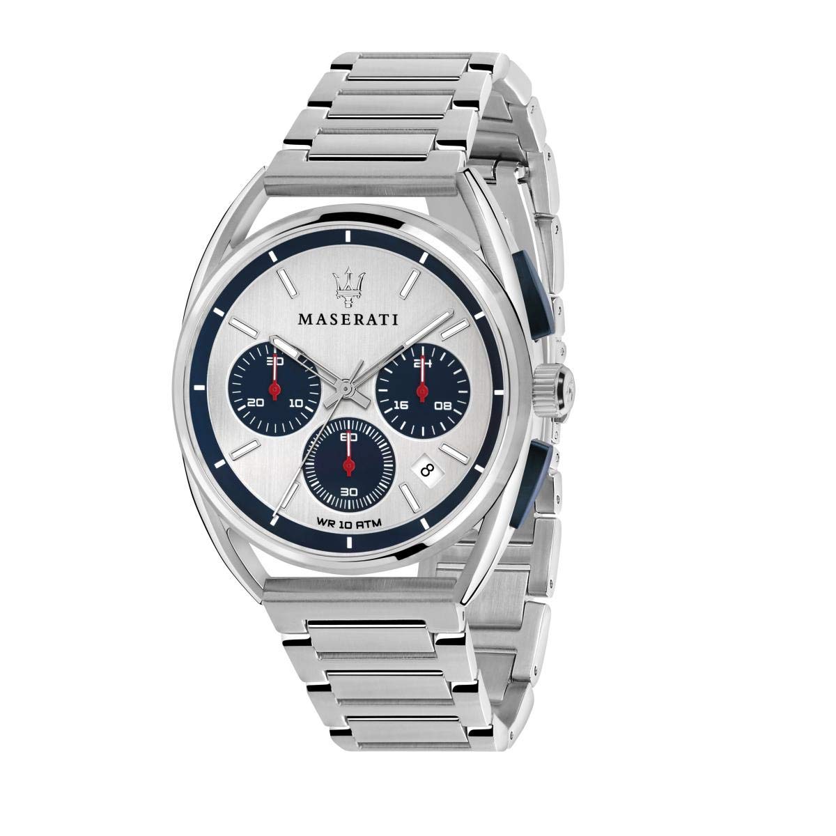 Maserati Trimarano Chronograph Silver Dial Silver Stainless Steel Strap Watch For Men - R8873632001 Watches Maserati   